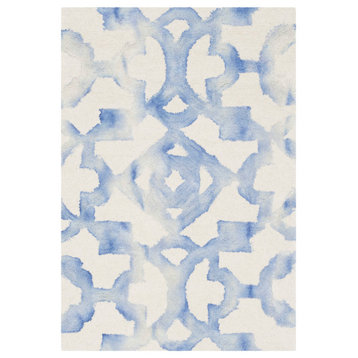 Safavieh Dip Dye Collection DDY717 Rug, Ivory/Blue, 2'x3'