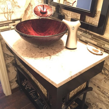Japanese Inspired Powder Bathroom