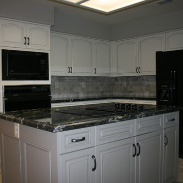 PAINTED AND GLAZED KITCHEN CABINETS-AFTER
