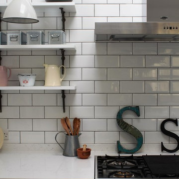 Industrial Kitchen With American Diner Feel