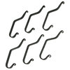 Hand Forged Wrought Iron Wall Hooks Primitive Decor Set of 6