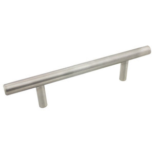 5 Pack Slim 3/8'' Diameter Cosmas 404-128SS Stainless Steel Euro Style Bar Pull 