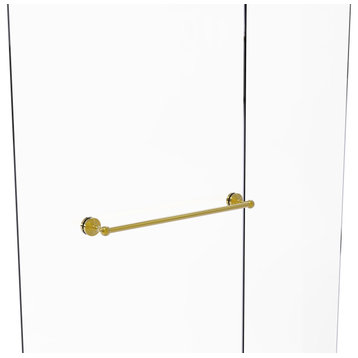 Waverly Place 24" Shower Door Towel Bar, Polished Brass
