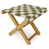 Avenie Warped Checkerboard Olive Folding Stool