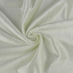 Hotham Beige and Yellow Plain Ready Made Velvet Curtains and Fabrics White Color - Upholstery Fabric