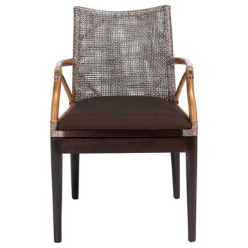 Safavieh Gianni Arm Chair, Brown/Brown