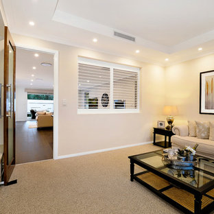 Inspiration for a farmhouse home theater remodel in Wollongong