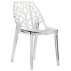 Leisuremod Cornelia Tree Back Design Lucite Dining Chair, Clear