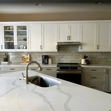 Kitchen Cabinets, Countertop and Tile Backsplash Install