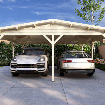 Log garages-Timber carports