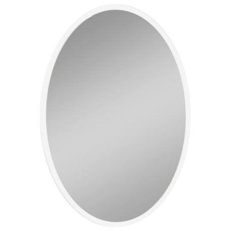 IB MIRROR Dimmable Backlit Bathroom Mirror Oval 24"x36", Crystal Clear Mirror, 6000 K, Cold White