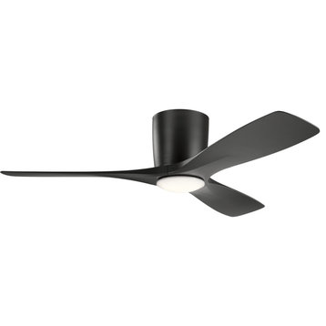 Volos 1 Light 48" Indoor Ceiling Fan, Satin Black