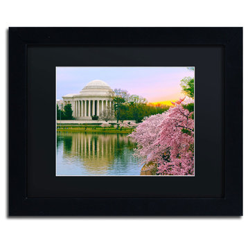 'Cherry Blossoms 2014-6' Matted Framed Canvas Art by CATeyes