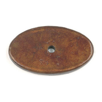 Escutcheon 2.25"x2.25", Antique Decorative Bronze Oval Escutcheon