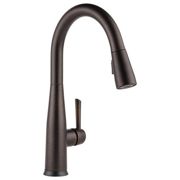 Modern Touch Kitchen Faucet, Pull Down Sprayer With Magnetic Docking, Bronze