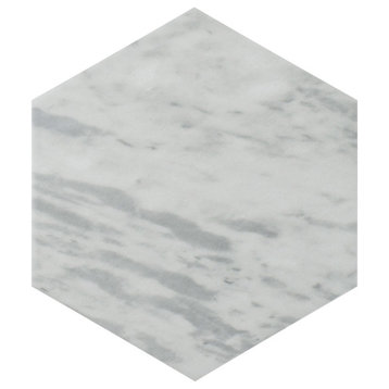Classico Bardiglio Hex Light Porcelain Floor and Wall Tile
