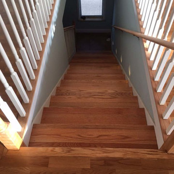 Refinished White Oak Stairs - Crescent Beach