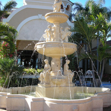 Carved Marble Fountain South Florida