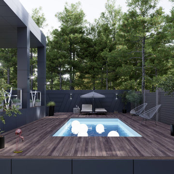 Modern house. Exterior design.