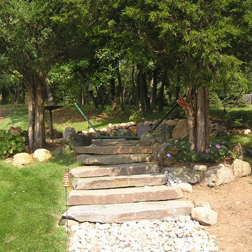 Retaining Walls and stone steps