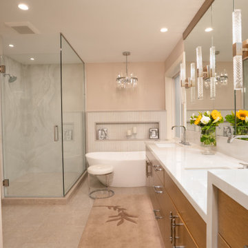UP Contemporary Transitional Bathroom Remodel