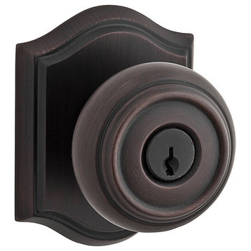 Baldwin Reserve Traditional Knob, Venetian Bronze - Keyed Entry