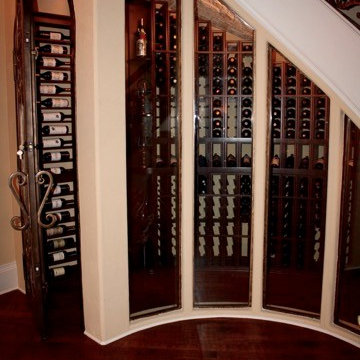 Finished Wine Cellar Exterior Looking at Iron Door and Windows