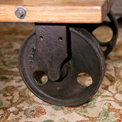 Rustic Rail Cart Table 3 - Coffee Tables