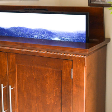 Automated TV Lift Cabinet in Solid Cherry (The Richmond)