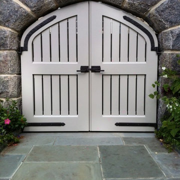 Beautiful Custom Gate & Curved Bronze Hardware Hinges