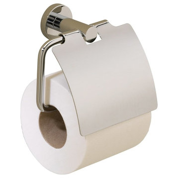 Porto Toilet Roll Holder With Lid, Chrome