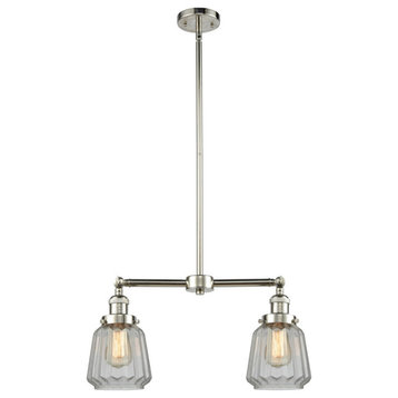 Innovations Chatham 2-LT Small Bell 22" Chandelier - Polished Nickel