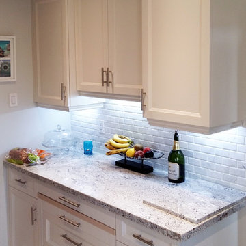 White Kitchen with Custom Storage in Etobicoke