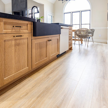White Oak, Black Accents and Accessible Beige Cabinetry