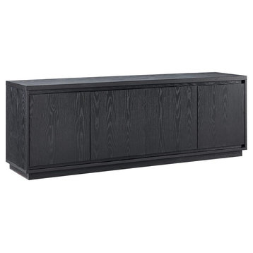 Presque Rectangular TV Stand for TV's up to 80 in Black Grain
