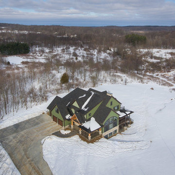 Rustic Transitional Custom Home on Michigan Acreage