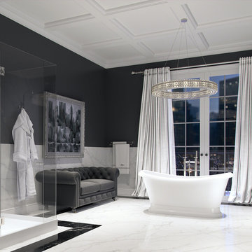 66" Evelyn Acrylic Freestanding Bathtub, White