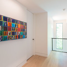 oak floors and white doors
