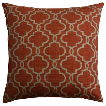 The Pillow Collection Red Wellington Throw Pillow Cover, 26"x26"
