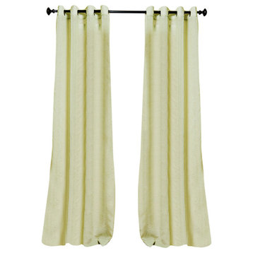 Crushed Voil Sheer Grommet Top Curtain, Lime