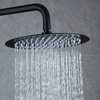 Contemporary Exposed Shower System Thermostatic Shower Faucet Matte Black