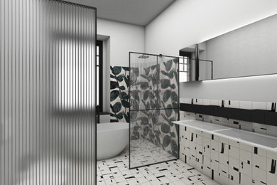 Esempio di una stanza da bagno design