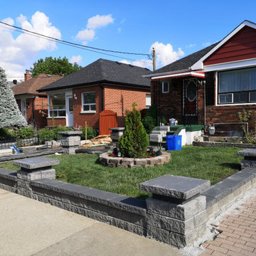 Porch, retaining wall, interlocking,landscape