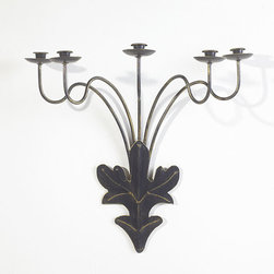 Acanthus Iron Sconce - Wall Sconces