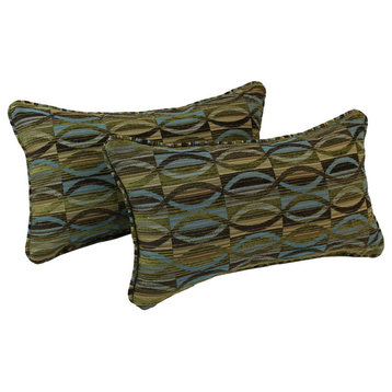 Jacquard Chenille Back Support PIllows, Earthen Waves