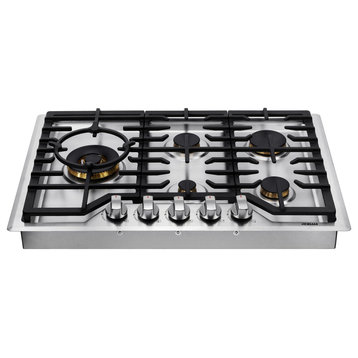 Robam 20,000 BTU Cooktop with Brass Burners, 30, 5 Burners