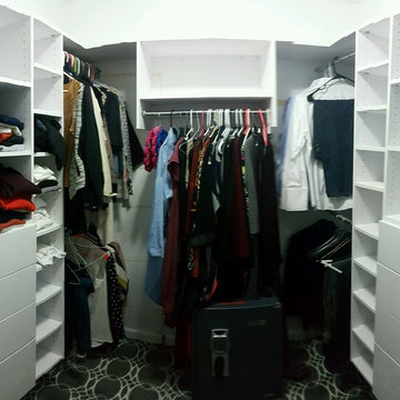 Small walk in bedroom closet