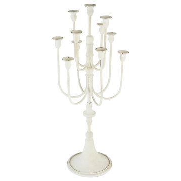 Donalt Candle or Candle Holder, Distressed White