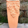 Tall Hand Pressed Ancient Stressed TerraCotta Grapevine Embellished Flower Pot