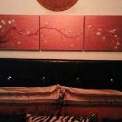 Artwork Branch 3D Triptych - Bronze Metallic - Bedroom - Artwork